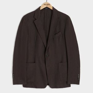 Todd Snyder Italian Linen Basketweave Sport Coat in Dark Brown